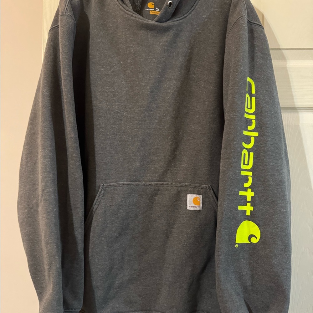 Carhartt Gray Sweatshirt with Sleeve Branding